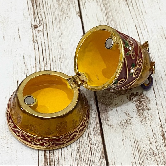 Sleigh Bells Purple Christmas Bell Enamel Trinket - Picture 7 of 12